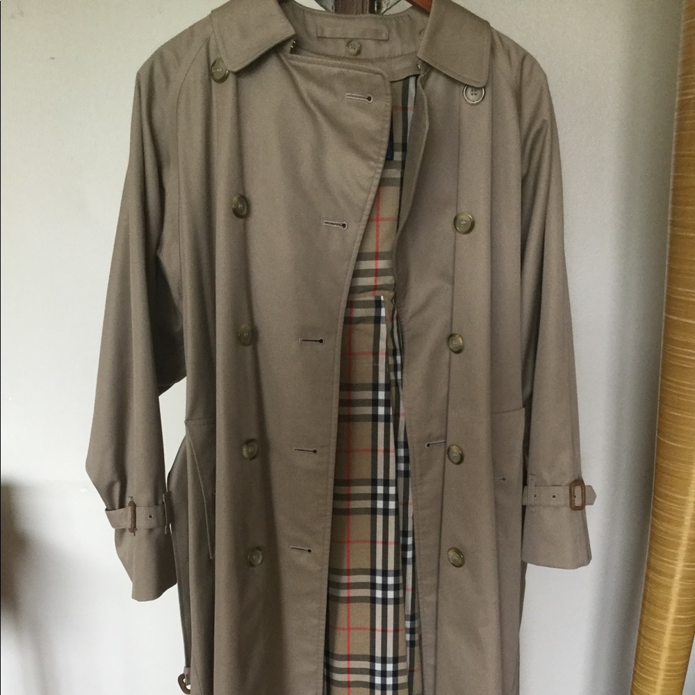 BURBERRY 12L Trench Coat Khaki Classic Vintage